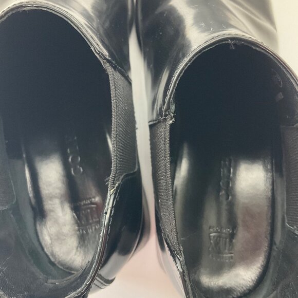 Cole Haan Womens Sz 7B Black Leather Chunky Chelsea Boots Slip-On Shoes Brazil - Picture 5 of 13